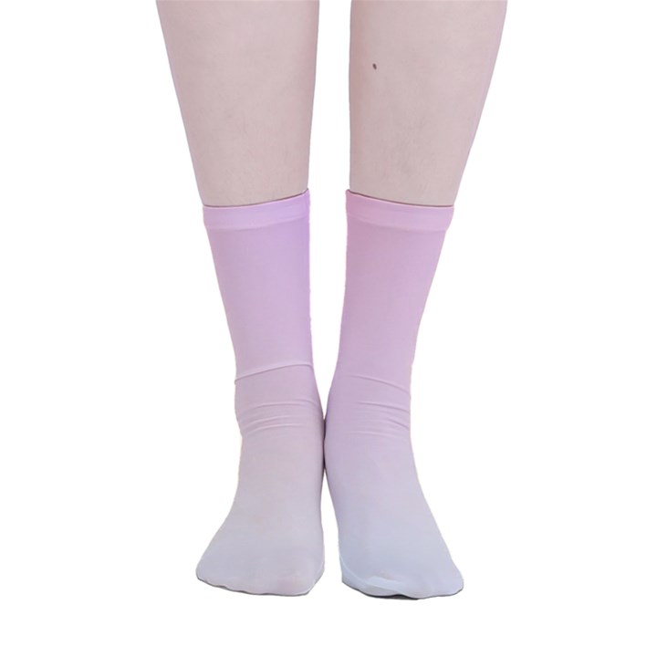 Rainbow Pastel, Purple, Gradient, Light, Led, Pink, Simple Smooth Crew Length Tube Socks