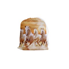 Seven Horses, Sun Drawstring Pouch (small)