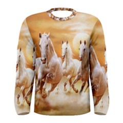 Seven Horses, Sun Men s Long Sleeve T-shirt