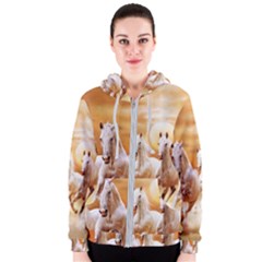 Seven Horses, Sun Women s Zipper Hoodie