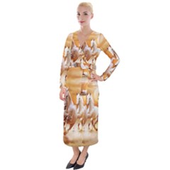 Seven Horses, Sun Velvet Maxi Wrap Dress by kyorashop23