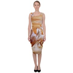 Seven Horses, Sun Sleeveless Pencil Dress by kyorashop23