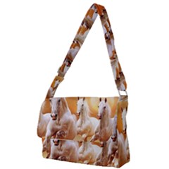 Seven Horses, Sun Full Print Messenger Bag (s) by kyorashop23