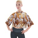 Seven Horses, Sun Mock Neck T-Shirt View1