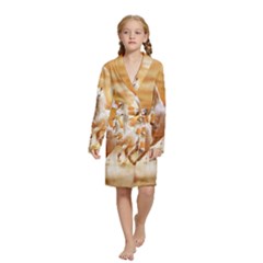 Seven Horses, Sun Kids  Long Sleeve Velvet Lounge Robe