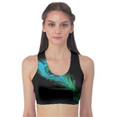 Shree Krishna, Feather, Lord, Rainbows Fitness Sports Bra by kyorashop23