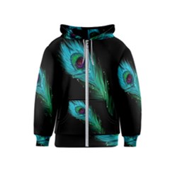 Shree Krishna, Feather, Lord, Rainbows Kids  Zipper Hoodie