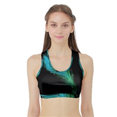 Shree Krishna, Feather, Lord, Rainbows Sports Bra With Border by kyorashop23