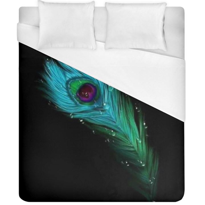 Shree Krishna, Feather, Lord, Rainbows Duvet Cover (California King Size)