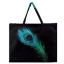 Shree Krishna, Feather, Lord, Rainbows Zipper Large Tote Bag View1