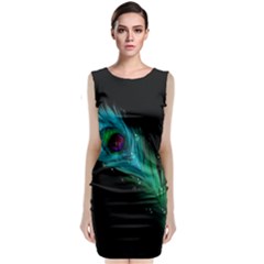 Shree Krishna, Feather, Lord, Rainbows Sleeveless Velvet Midi Dress