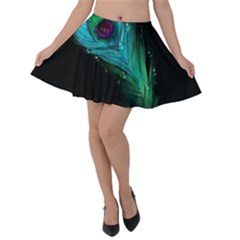 Shree Krishna, Feather, Lord, Rainbows Velvet Skater Skirt