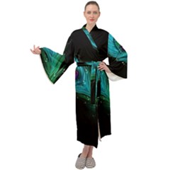 Shree Krishna, Feather, Lord, Rainbows Maxi Velvet Kimono by kyorashop23