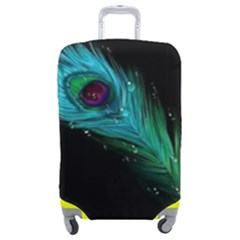 Shree Krishna, Feather, Lord, Rainbows Luggage Cover (medium) by kyorashop23