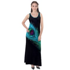 Shree Krishna, Feather, Lord, Rainbows Sleeveless Velour Maxi Dress by kyorashop23