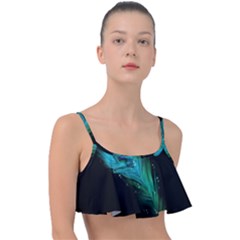 Shree Krishna, Feather, Lord, Rainbows Frill Bikini Top by kyorashop23