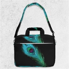 Shree Krishna, Feather, Lord, Rainbows Macbook Pro 13  Shoulder Laptop Bag  by kyorashop23