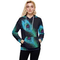 Shree Krishna, Feather, Lord, Rainbows Women s Lightweight Drawstring Hoodie