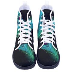 Shree Krishna, Feather, Lord, Rainbows Women s High-top Canvas Sneakers by kyorashop23