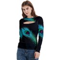 Shree Krishna, Feather, Lord, Rainbows Women s Cut Out Long Sleeve T-Shirt View2