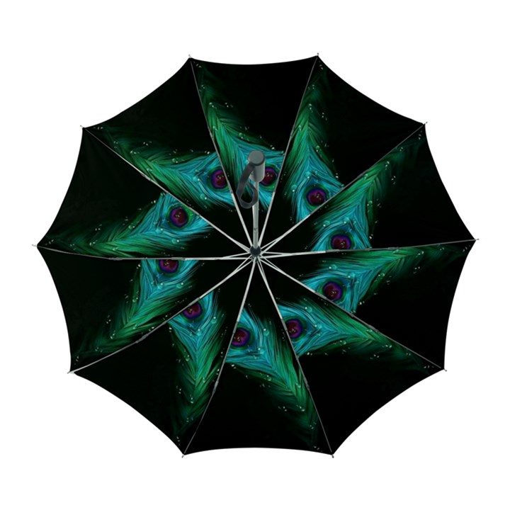 Shree Krishna, Feather, Lord, Rainbows Automatic Folding Umbrella with Case (Large)