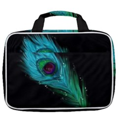 Shree Krishna, Feather, Lord, Rainbows Travel Toiletry Bag With Hanging Hook