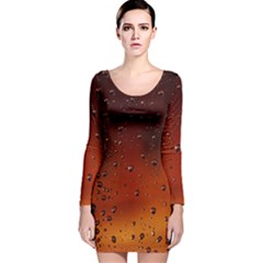 Water Drops, Lui, Amazing Long Sleeve Velvet Bodycon Dress