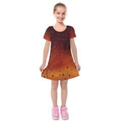 Water Drops, Lui, Amazing Kids  Short Sleeve Velvet Dress