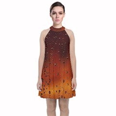 Water Drops, Lui, Amazing Velvet Halter Neckline Dress 