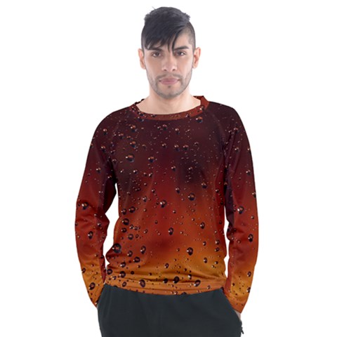 Water Drops, Lui, Amazing Men s Long Sleeve Raglan T-shirt by kyorashop23