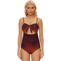 Water Drops, Lui, Amazing Knot Front One-piece Swimsuit by kyorashop23