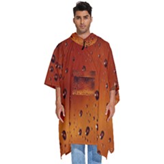 Water Drops, Lui, Amazing Men s Hooded Rain Ponchos by kyorashop23