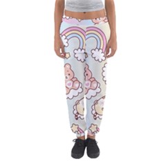 Usheen Carebears, Bears, Cat, Colorful, Cute, Pastel, Pattern Women s Jogger Sweatpants by kyorashop23