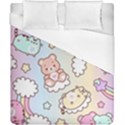 Usheen Carebears, Bears, Cat, Colorful, Cute, Pastel, Pattern Duvet Cover (California King Size) View1