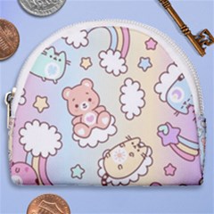 Usheen Carebears, Bears, Cat, Colorful, Cute, Pastel, Pattern Horseshoe Style Canvas Pouch by kyorashop23