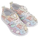 Usheen Carebears, Bears, Cat, Colorful, Cute, Pastel, Pattern Kids  Velcro Strap Shoes View3