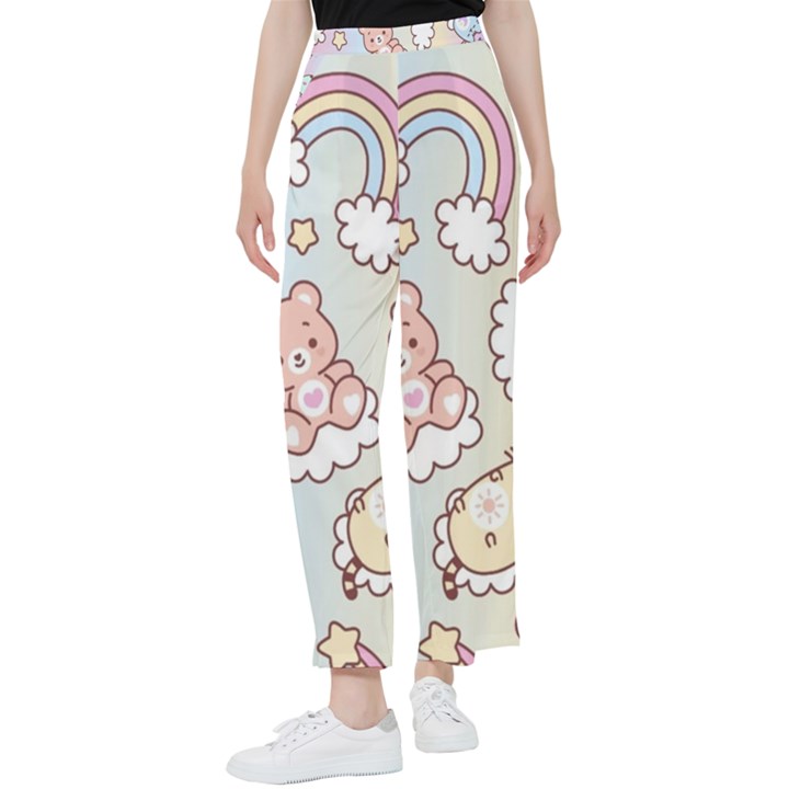 Usheen Carebears, Bears, Cat, Colorful, Cute, Pastel, Pattern Women s Pants 