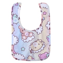 Usheen Carebears, Bears, Cat, Colorful, Cute, Pastel, Pattern Baby Bib by kyorashop23