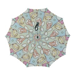 Usheen Carebears, Bears, Cat, Colorful, Cute, Pastel, Pattern Automatic Folding Umbrella With Case (large) by kyorashop23