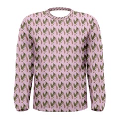 Fern Pattern 2 Pink Men s Long Sleeve T-shirt by snowwhitegirl