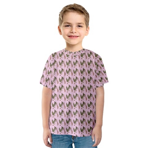 Fern Pattern 2 Pink Kids  Sport Mesh T-shirt by snowwhitegirl