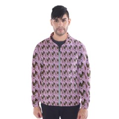 Fern Pattern 2 Pink Men s Windbreaker