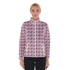 Fern Pattern 2 Pink Women s Bomber Jacket