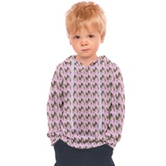 Fern Pattern 2 Pink Kids  Overhead Hoodie