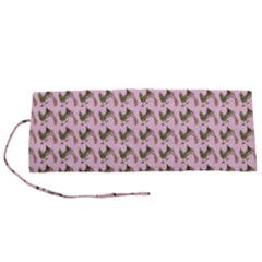 Fern Pattern 2 Pink Roll Up Canvas Pencil Holder (s) by snowwhitegirl