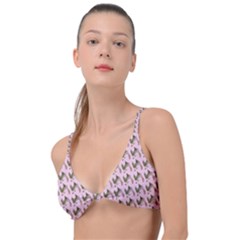 Fern Pattern 2 Pink Knot Up Bikini Top by snowwhitegirl