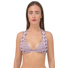 Fern Pattern 2 Pink Double Strap Halter Bikini Top by snowwhitegirl