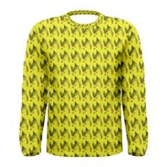 Fern Pattern 2 Yellow Men s Long Sleeve T-shirt