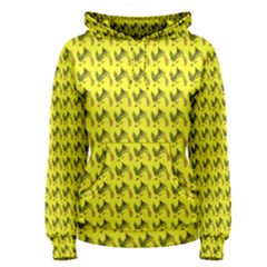 Fern Pattern 2 Yellow Women s Pullover Hoodie