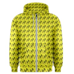 Fern Pattern 2 Yellow Men s Zipper Hoodie